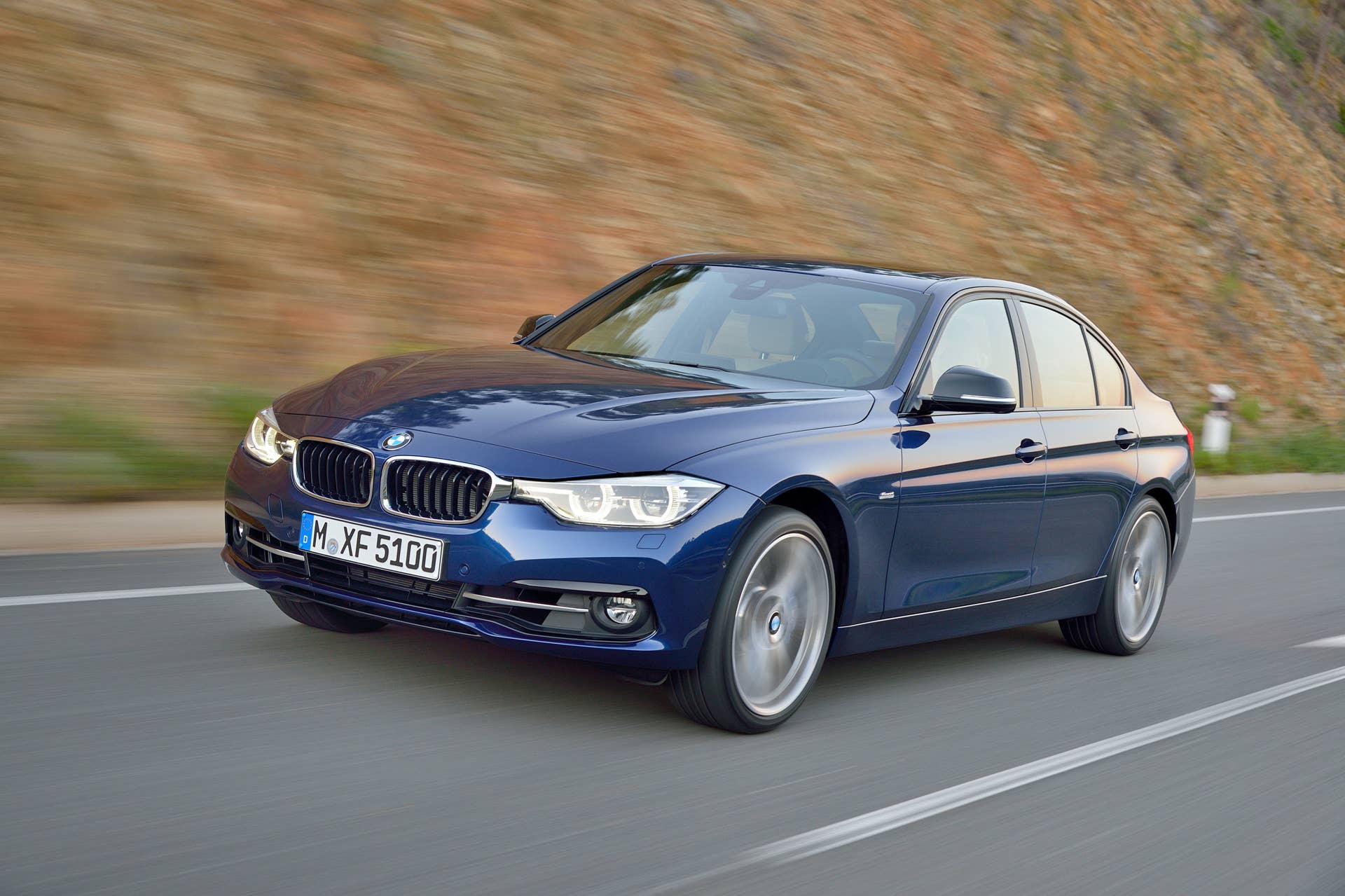 blue 2016 bmw 3 series refresh front end