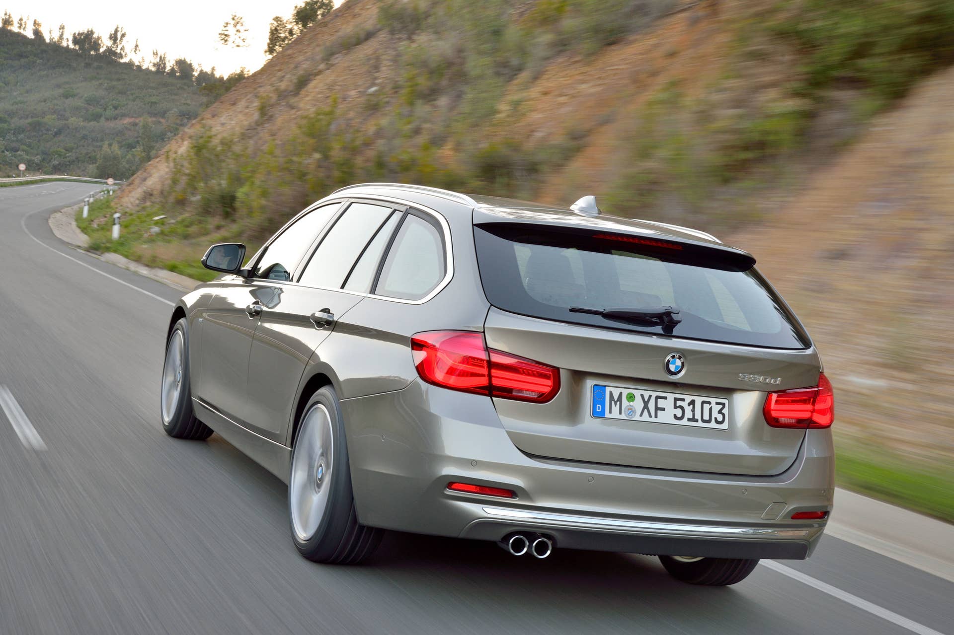 beige 2016 bmw 3 series wagon refresh taillights