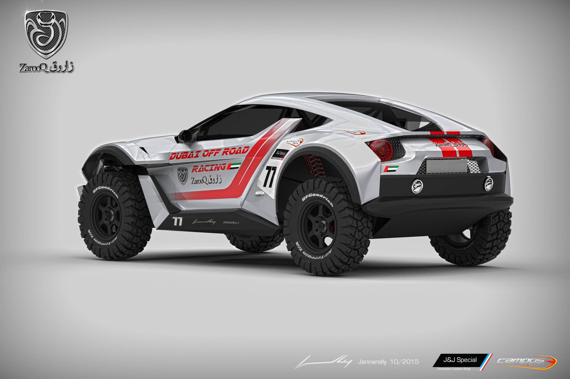 Zarooq SandRacer racing livery rear