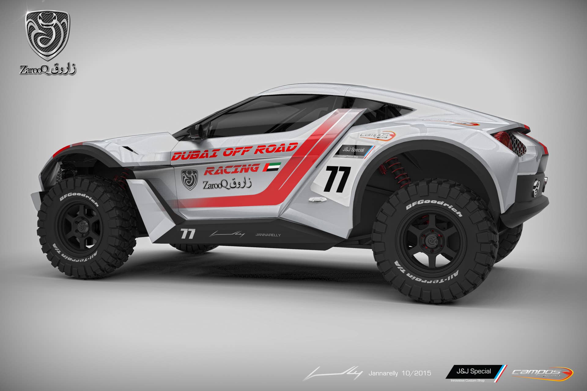 Zarooq SandRacer racing livery rear 3/4