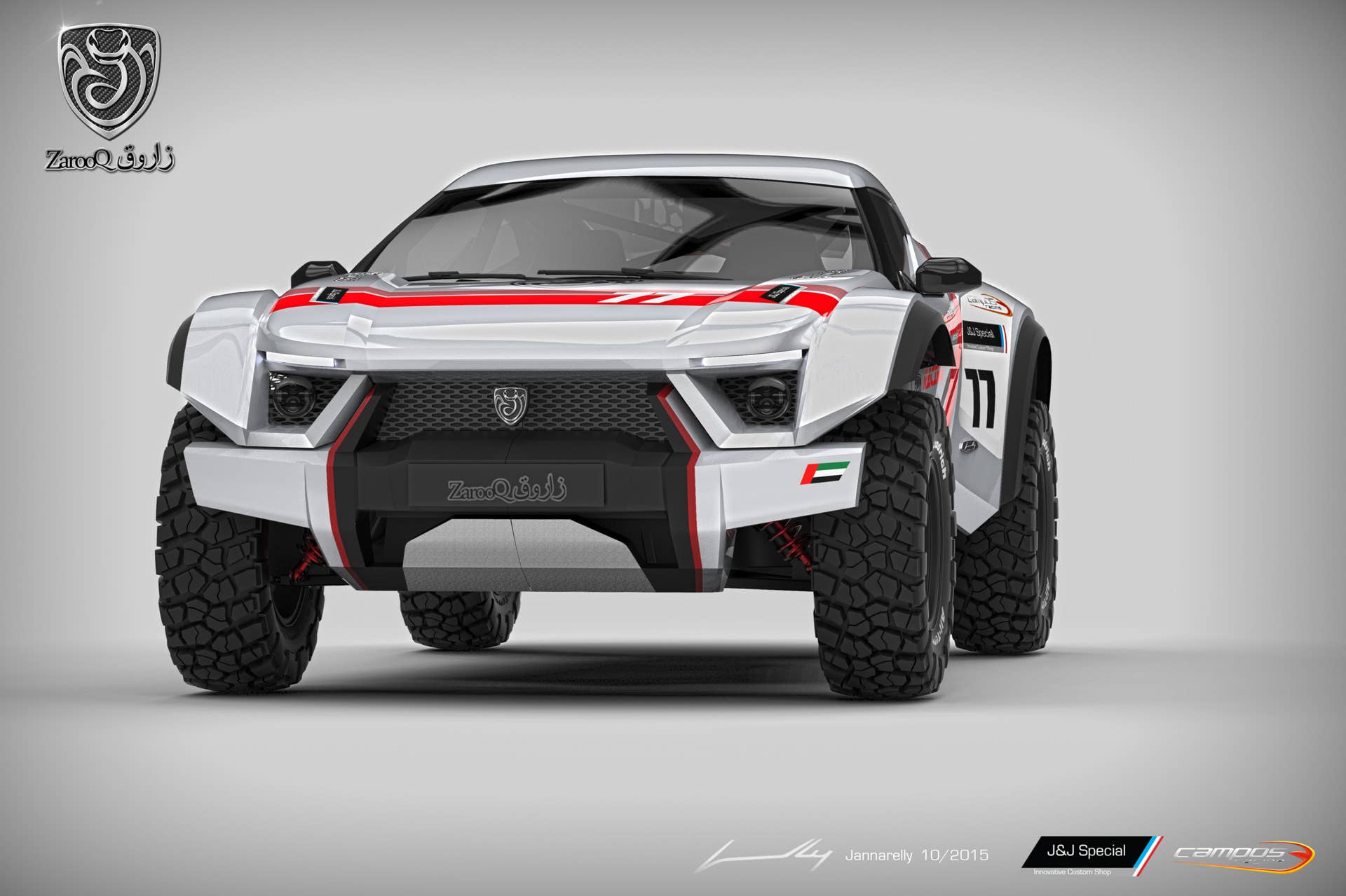 Zarooq SandRacer racing livery front 3/4