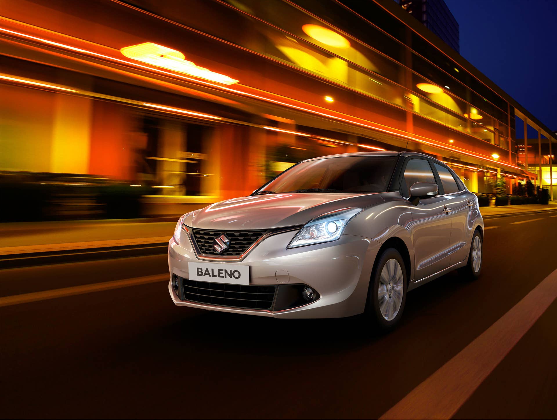 suzuki baleno on the road