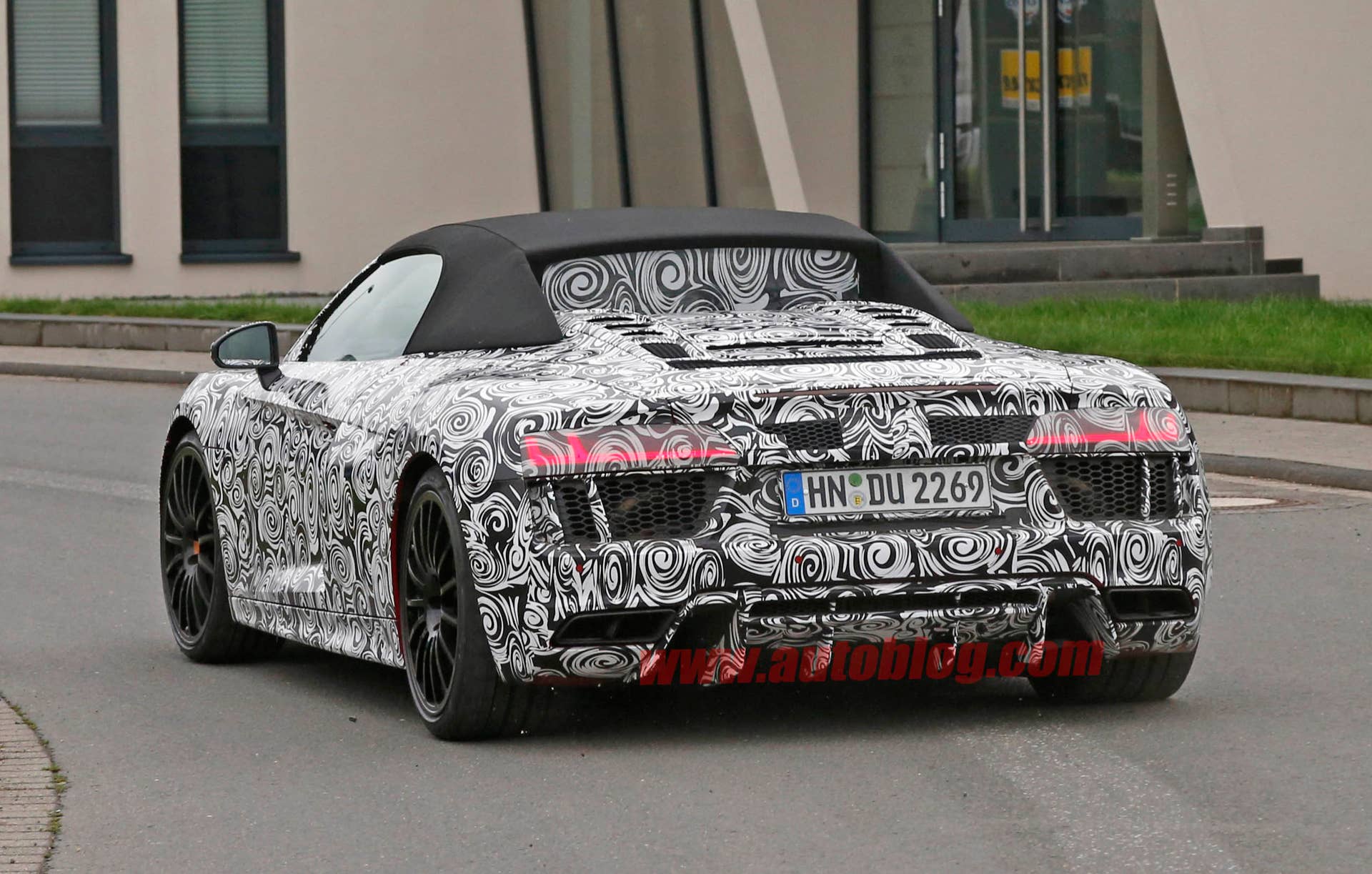 Audi R8 Spyder Germany prototype rear