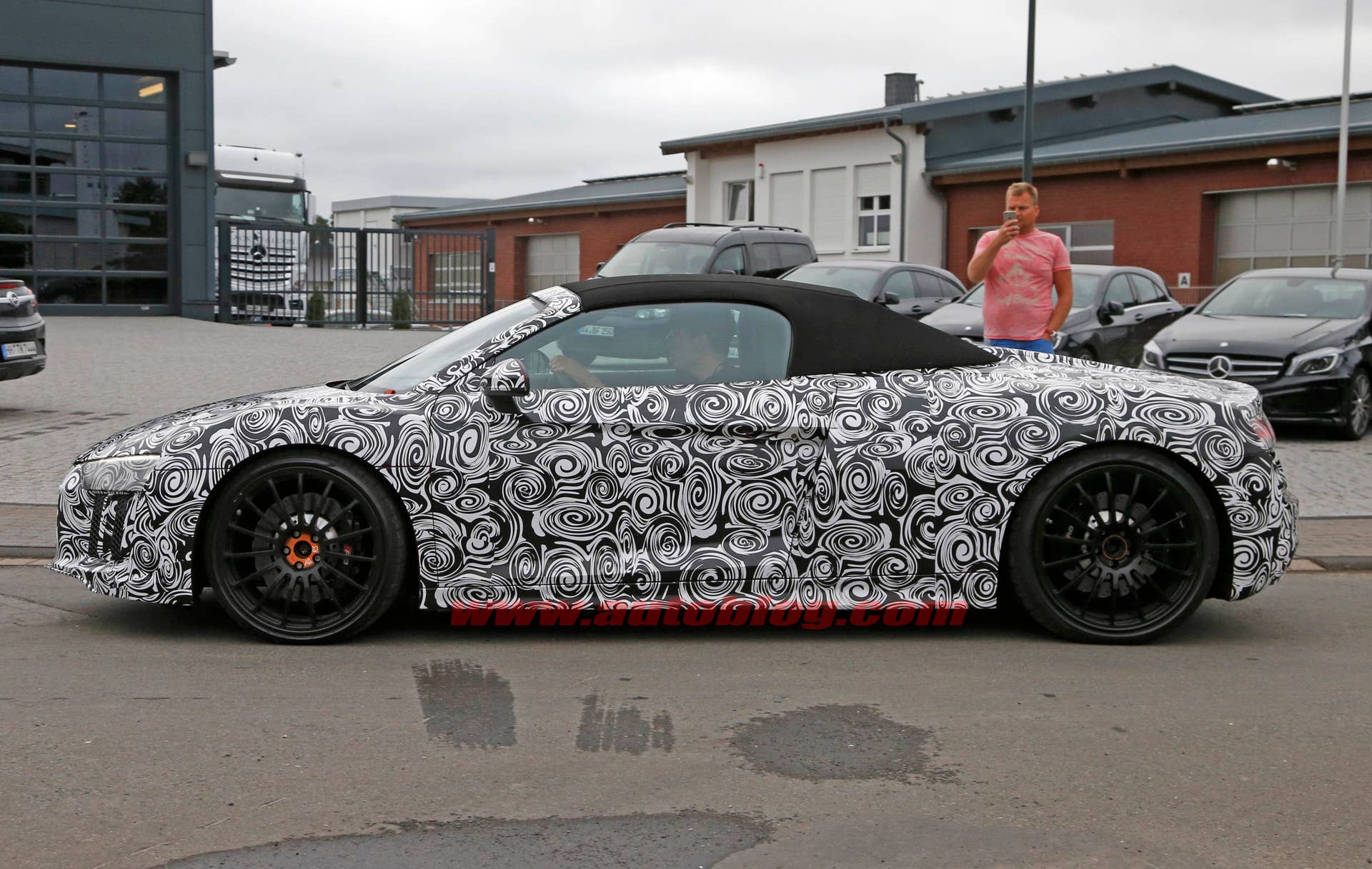 Audi R8 Spyder prototype Germany side