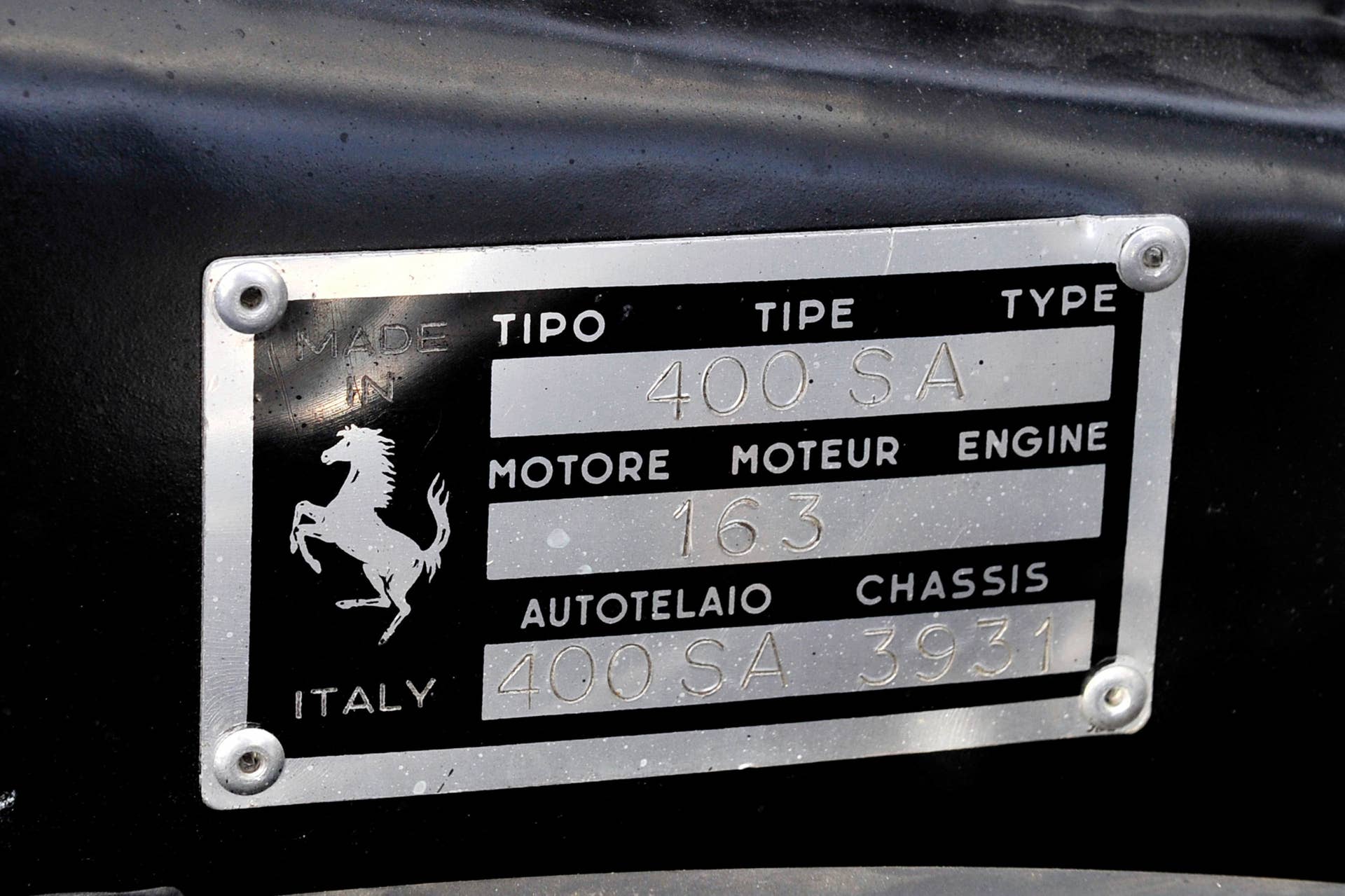1962 Ferrari 400 Superamerica Aerodinamico VIN