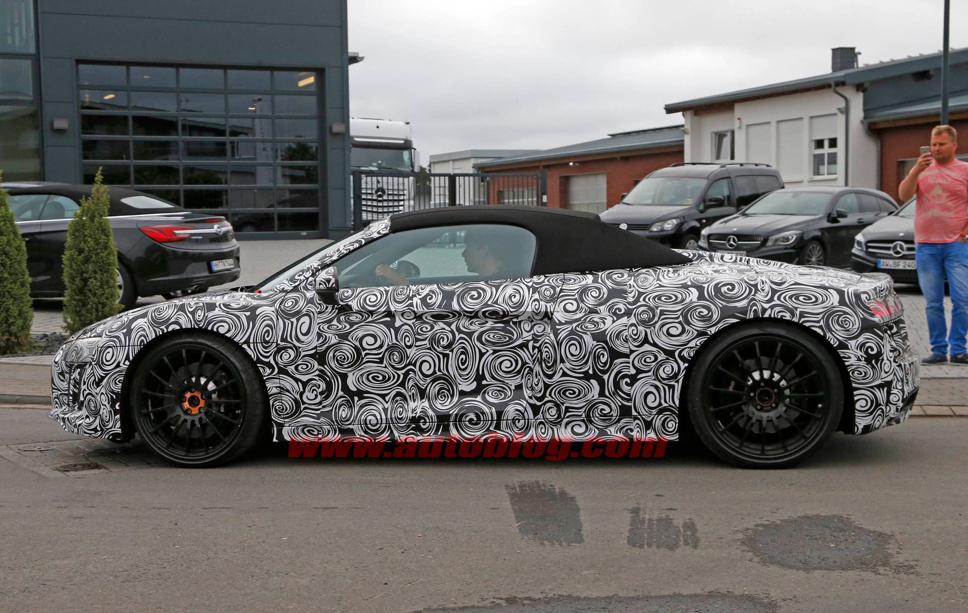 Audi R8 Spyder prototype Germany side view