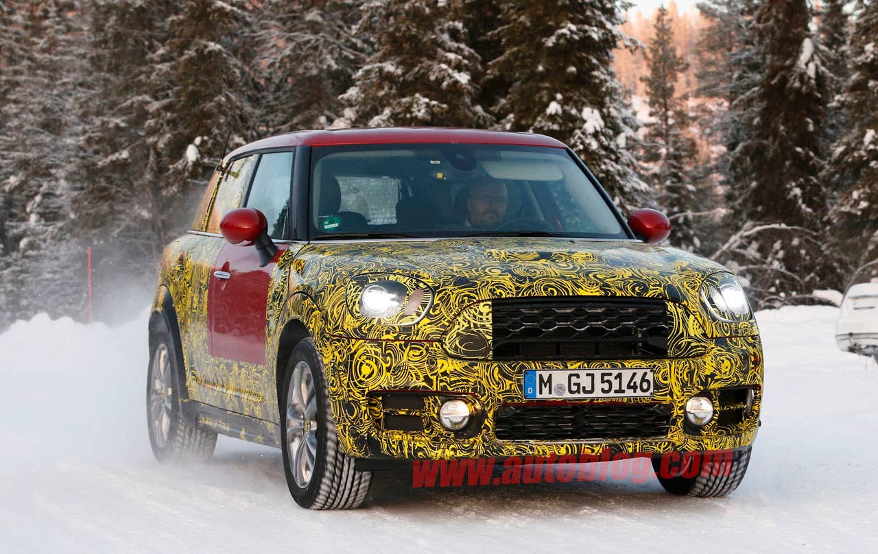 mini countryman spy shots in the snow