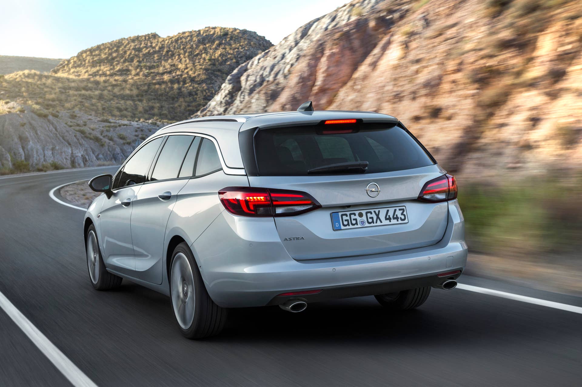 2016 Opel Astra Sports Tourer estate rear 3/4 moving
