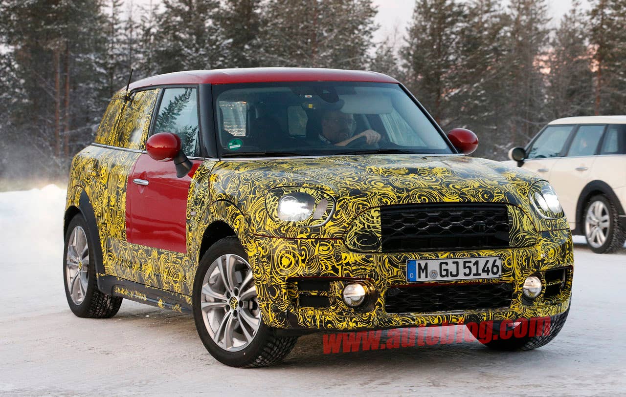 mini countryman spy shots grille and headlights