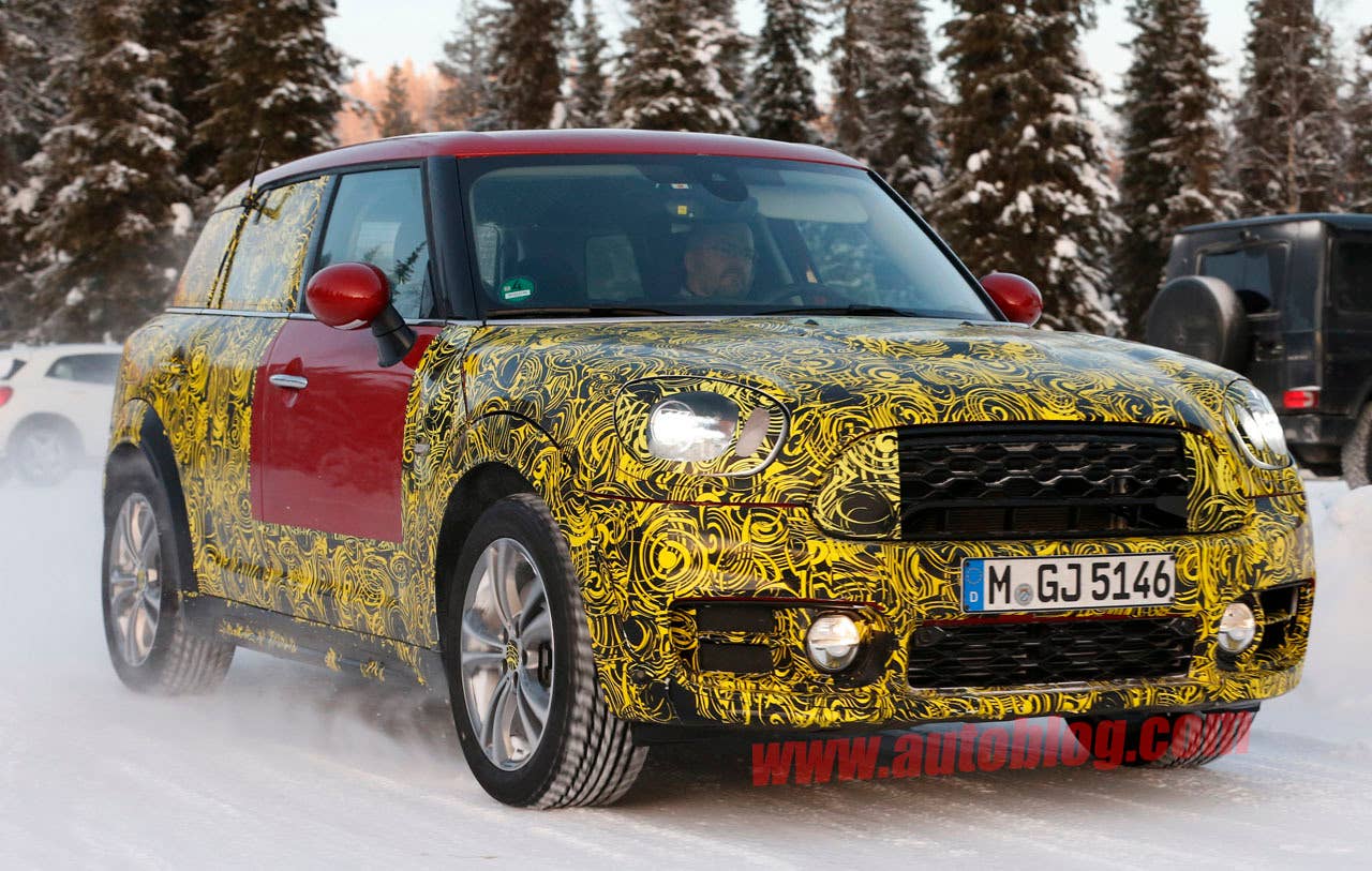 mini countryman spy shots front three quarters detail