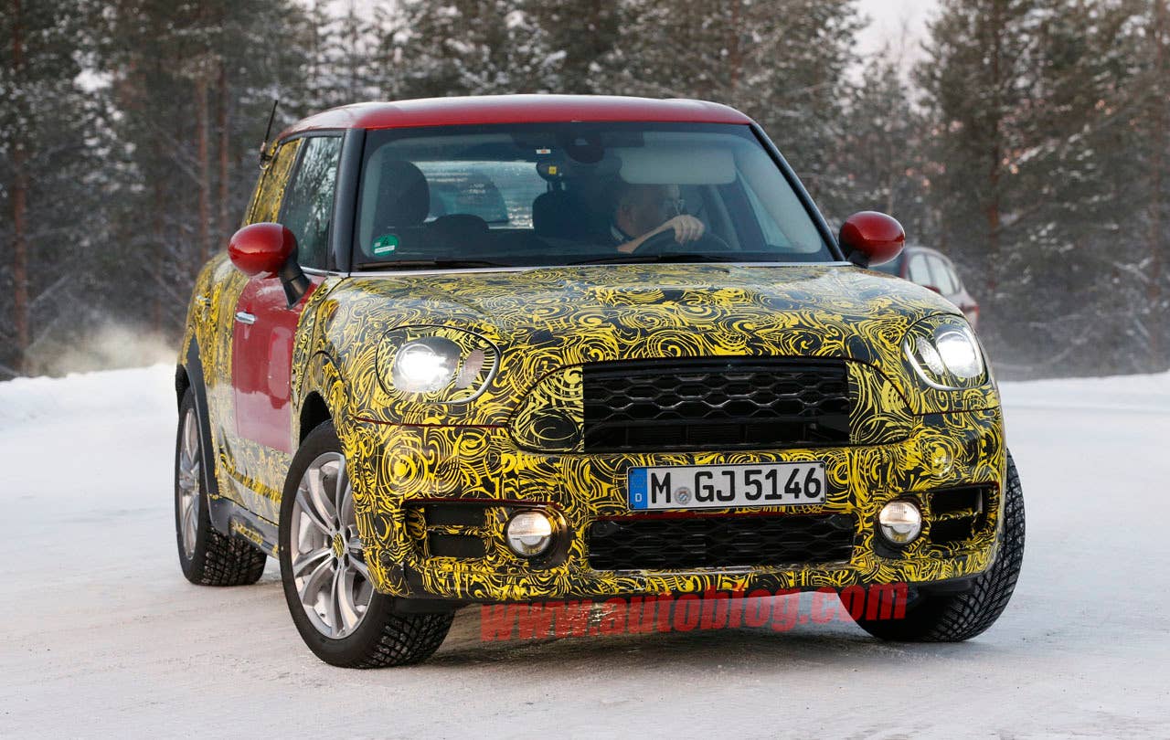 mini countryman spy shots front end detail