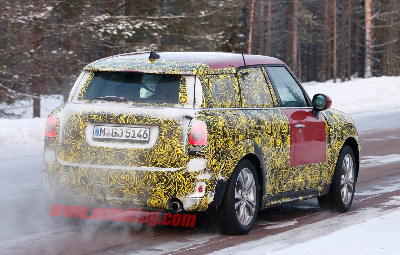 mini countryman spy shots rear three quarters