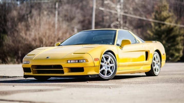 Acura NSX front yellow