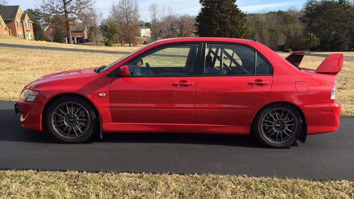 Mitsubishi Lancer Evolution VIII evo red profile