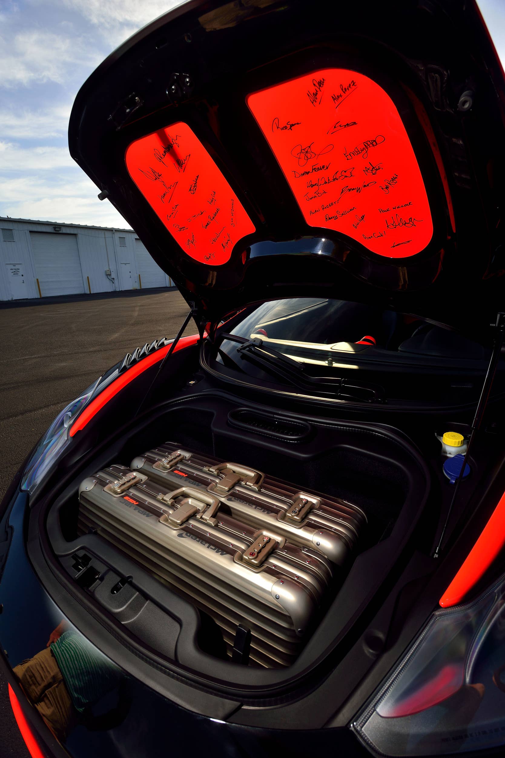 2012 McLaren MP4-12C High Sport hood signatures