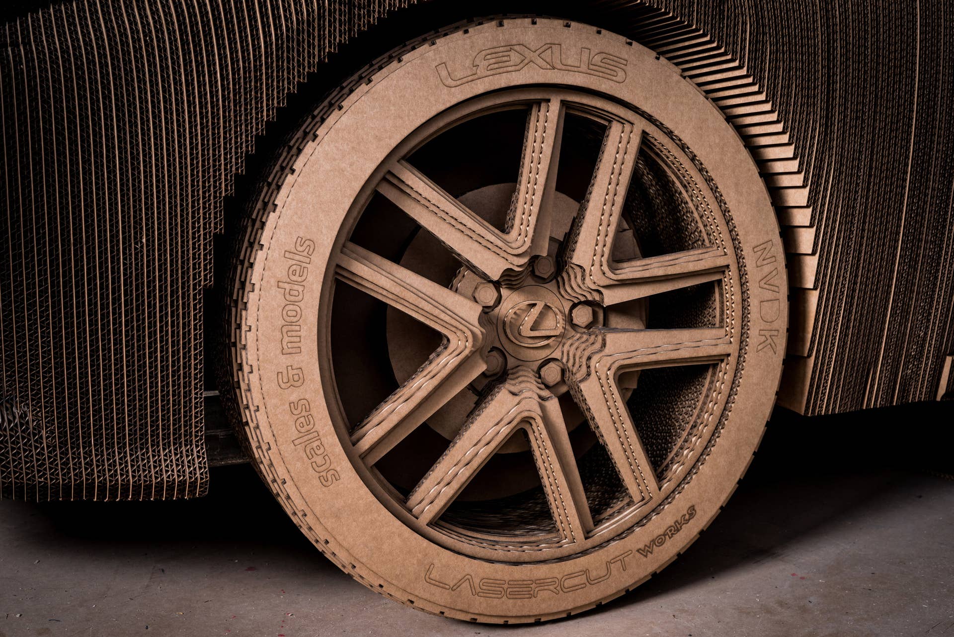 Lexus IS Cardboard Replica wheel