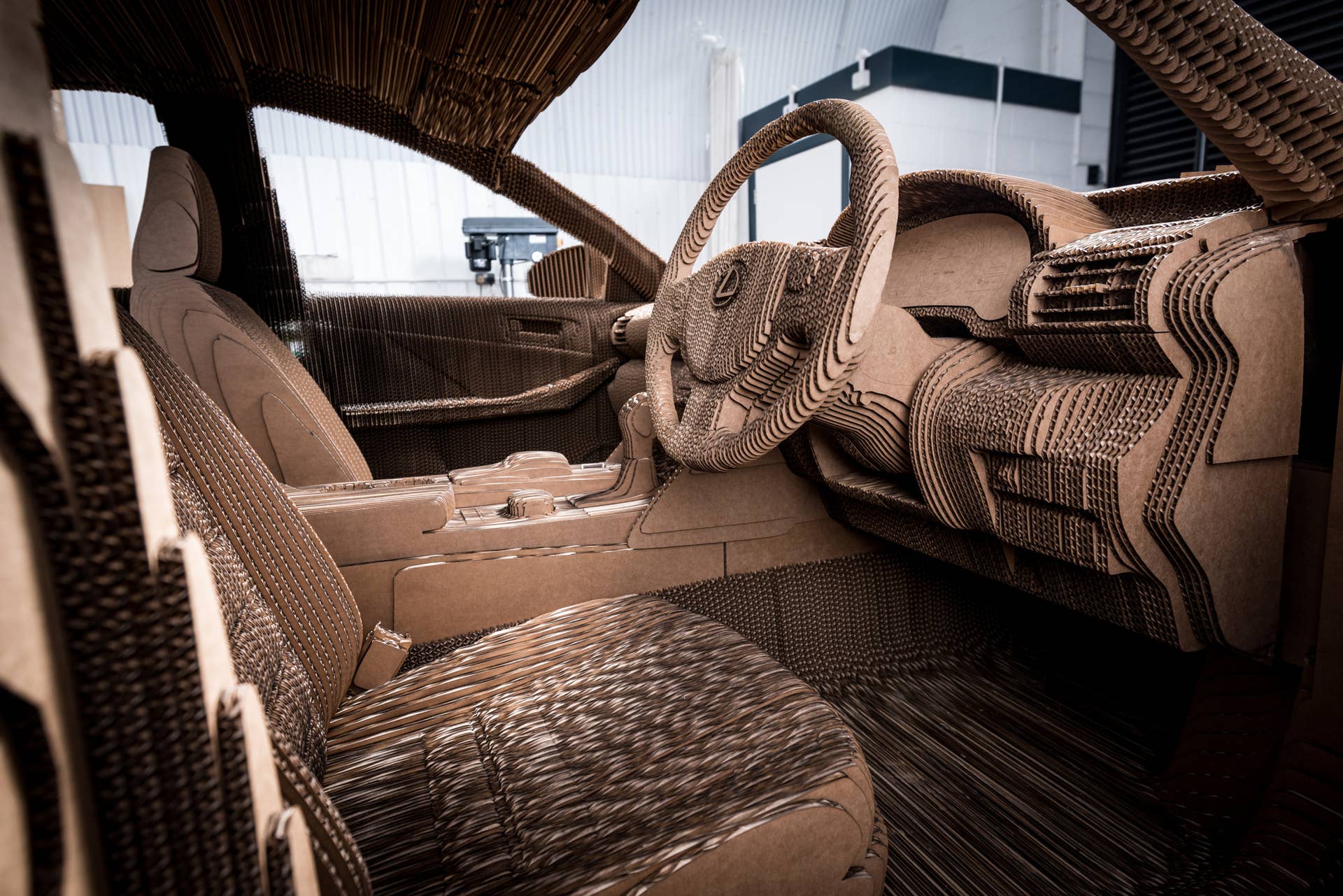 Lexus IS Cardboard Replica interior