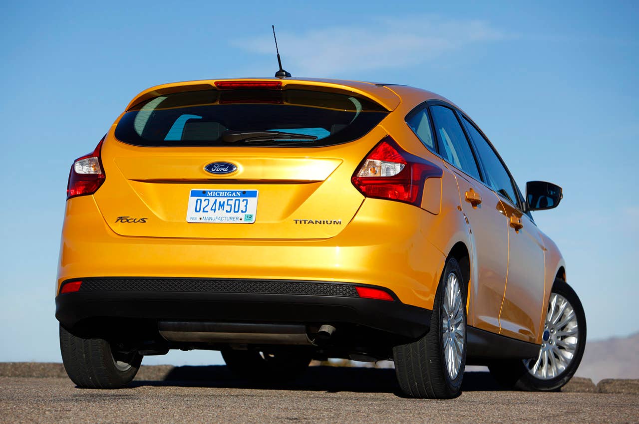 2012 Ford Focus rear 3/4 view