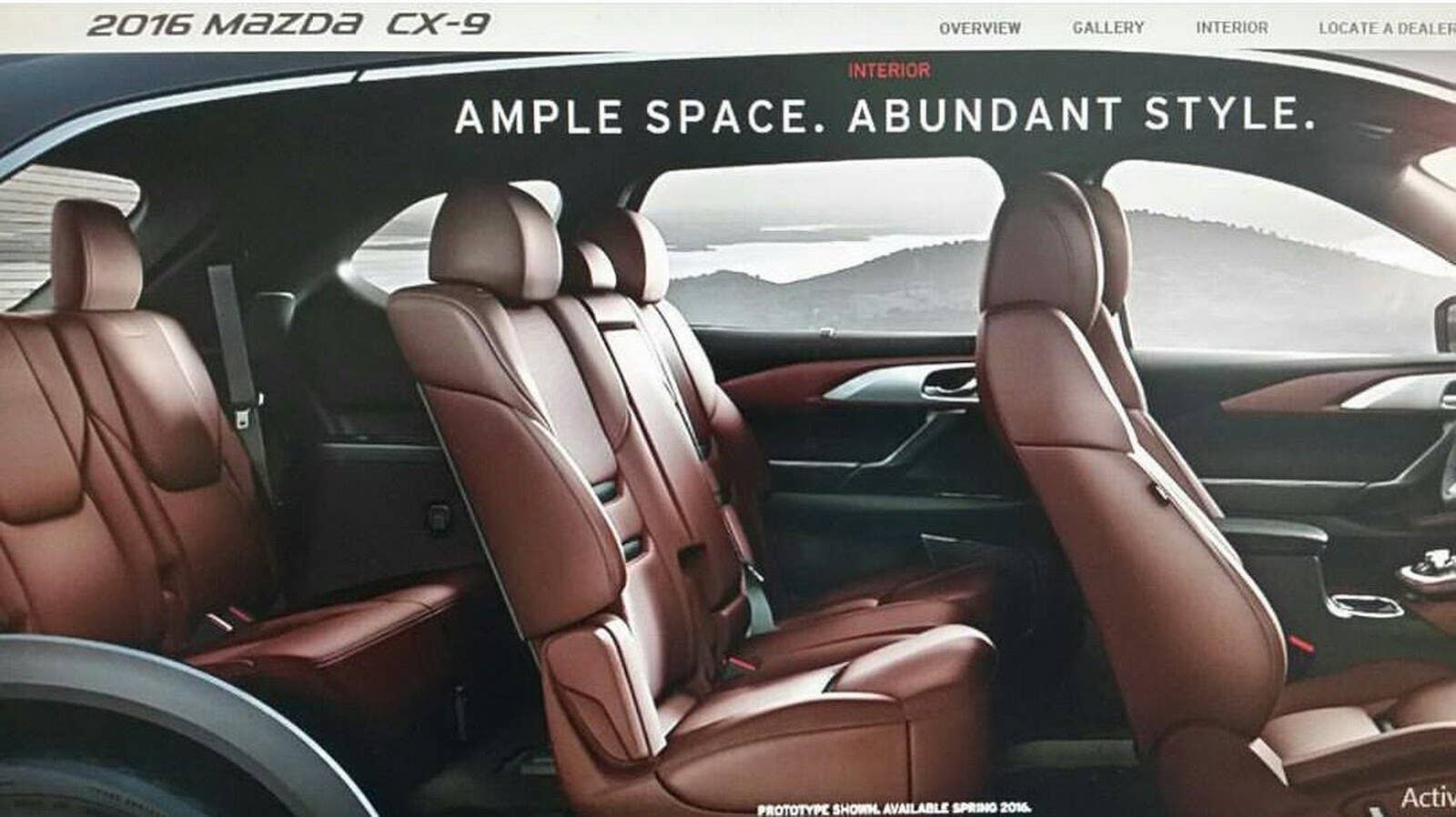 mazda cx-9 interior profile image leak