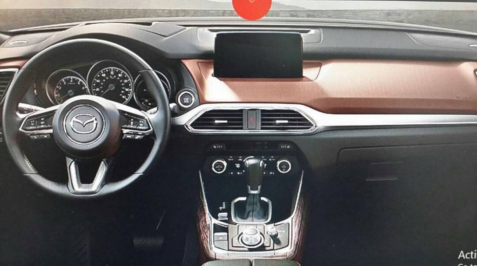 mazda cx-9 interior detail image leak