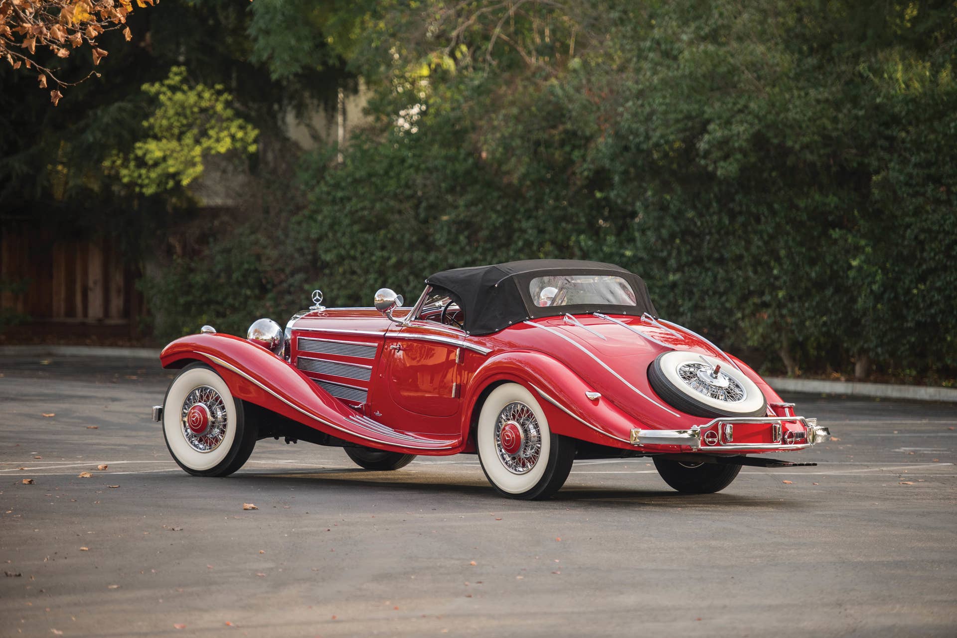 1937 Mercedes-Benz 540K Special Roadster rear 3/4 roof up