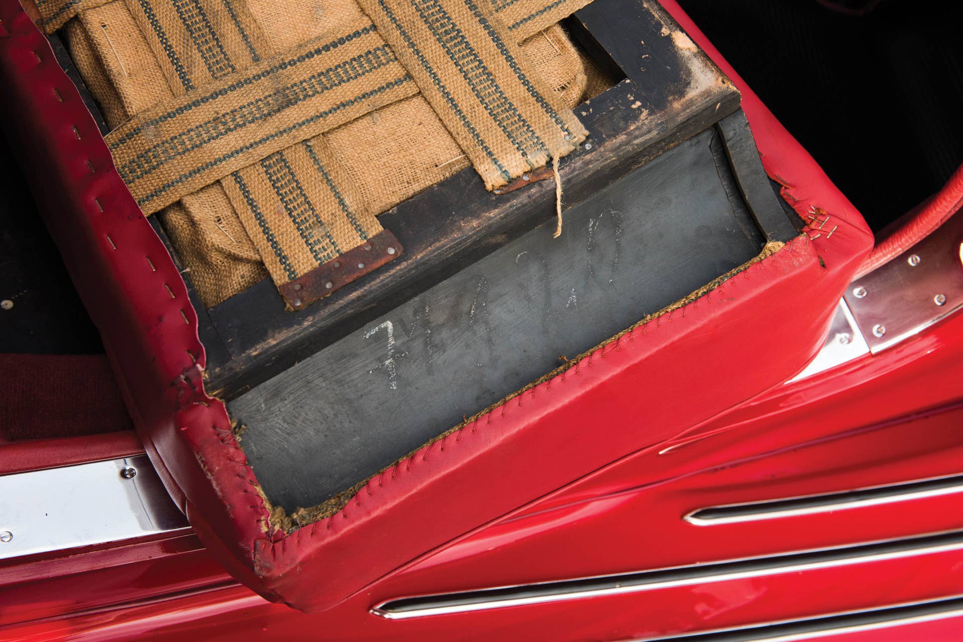 1937 Mercedes-Benz 540K Special Roadster seat detail