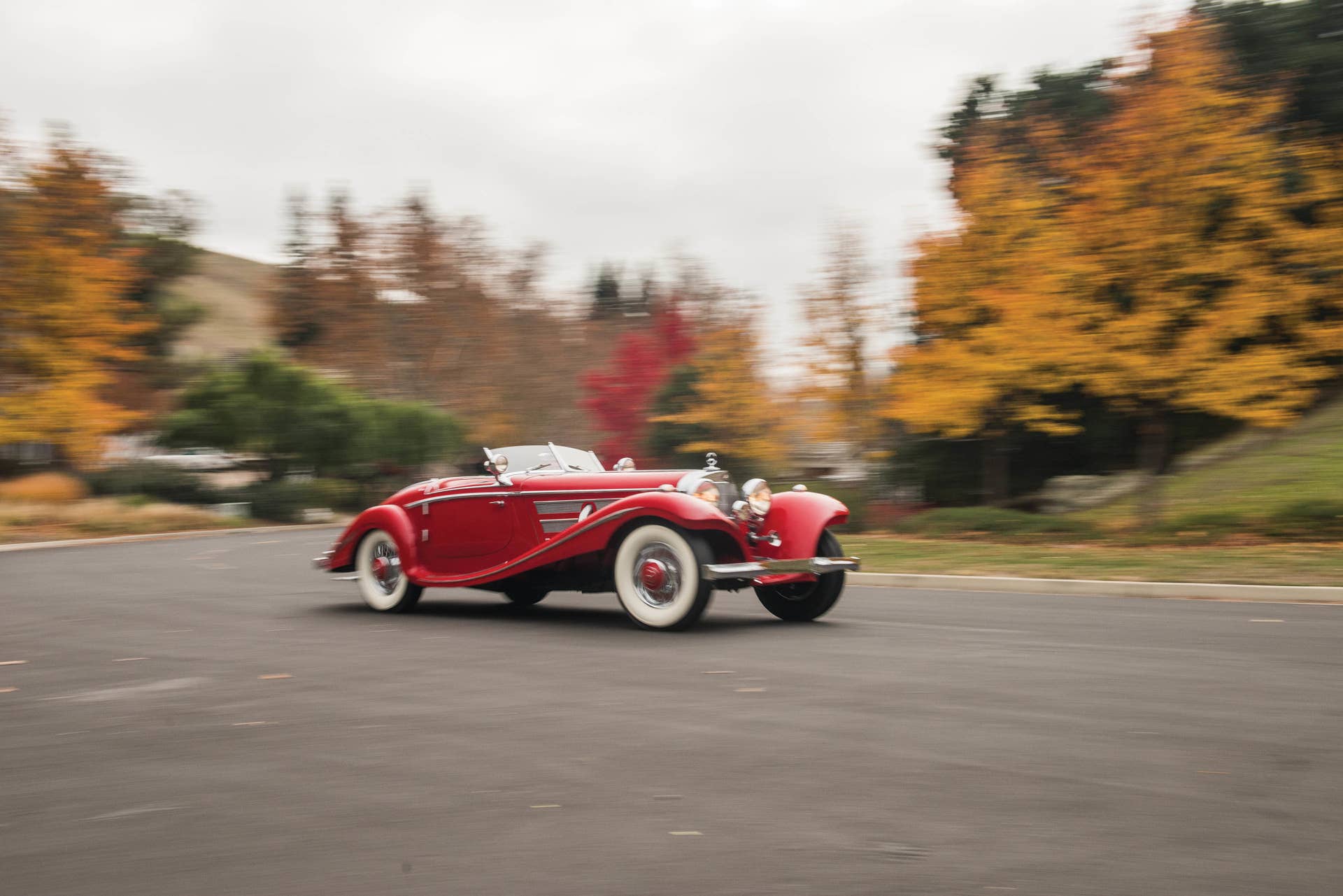 1937 Mercedes-Benz 540K Special Roadster moving