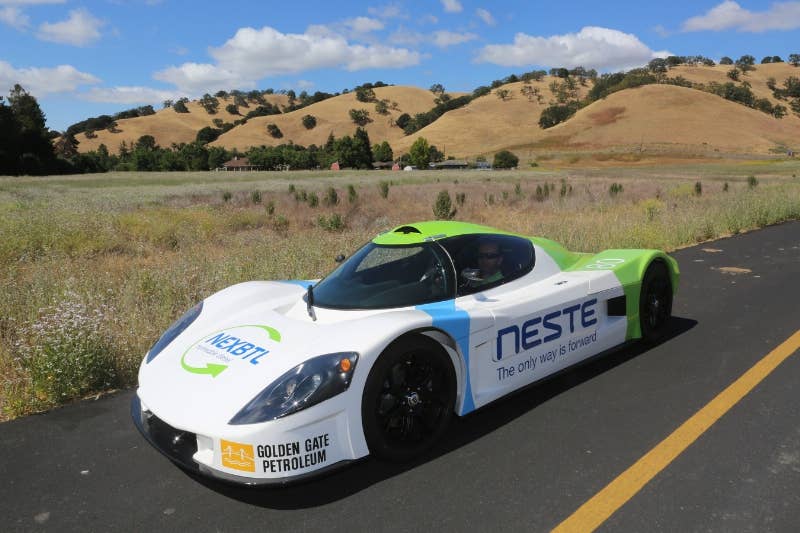 The Neste One Tank Across the USA team will drive a Superlite Coupe powered by an efficient Volkswagen diesel engine running on NEXBTL renewable diesel fuel. (PRNewsFoto/Neste)