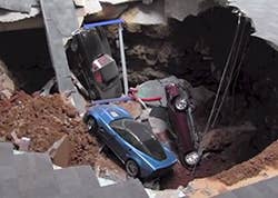 National Corvette Museum sinkhole - video screencap