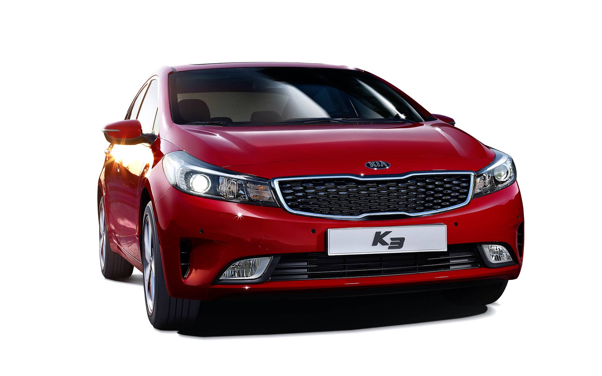 2017 Kia K3 Forte red front 3/4