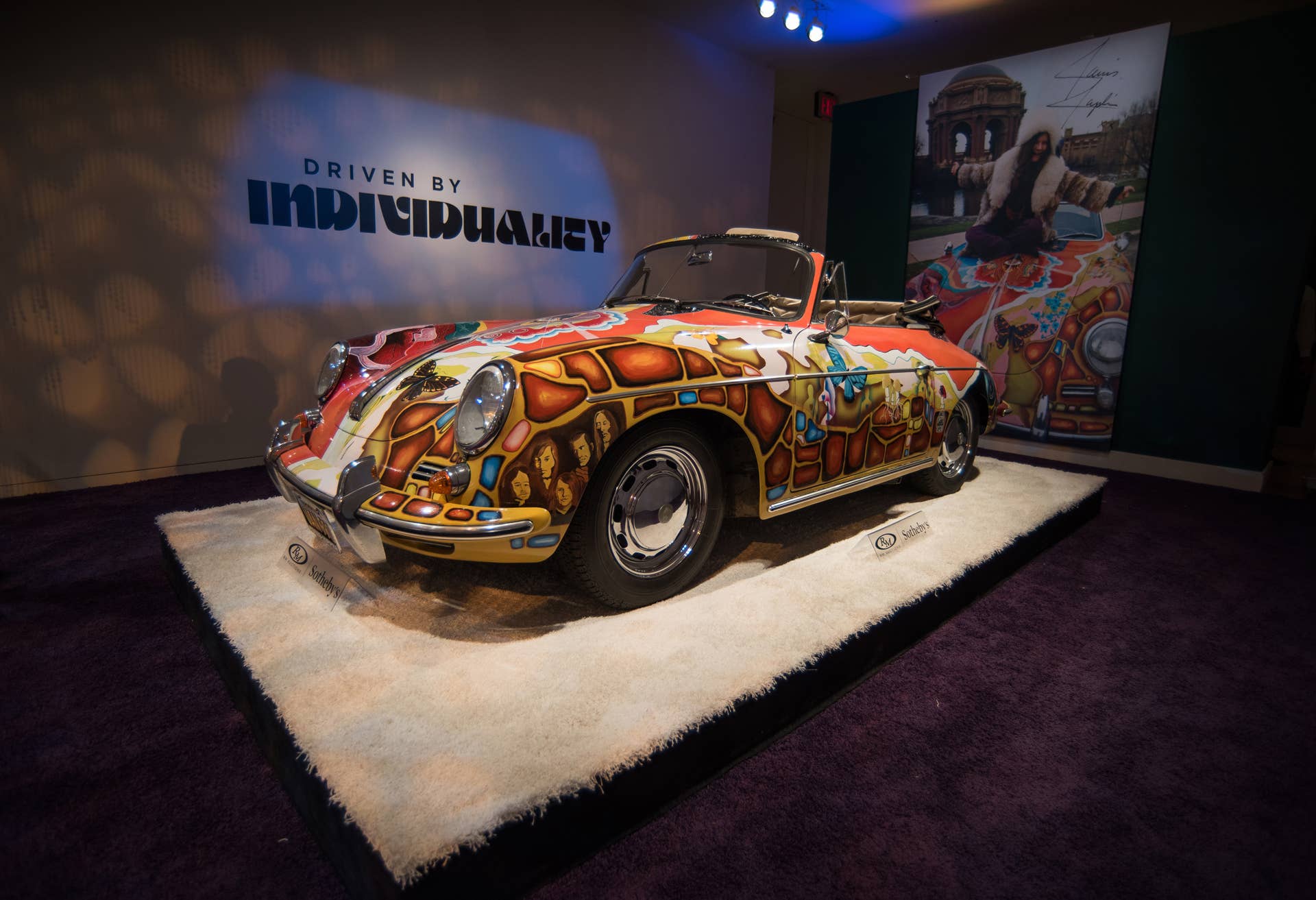 Janis Joplin's 1964 Porsche 356 C 1600 SC Cabriolet front 3/4