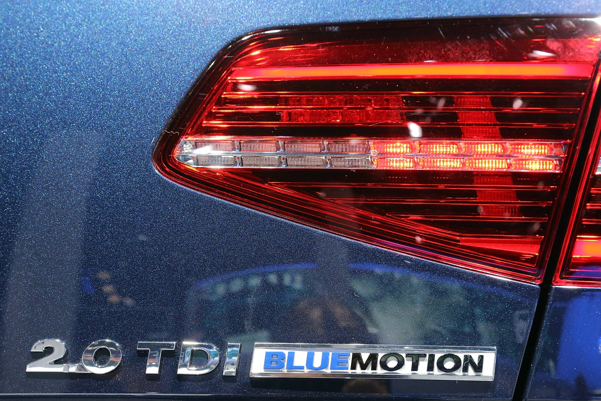 FRANKFURT AM MAIN, GERMANY - SEPTEMBER 22: A Passat TDI Blue Motion car at Volkswagen cars at the 2015 IAA Frankfurt Auto Show on September 21, 2015 in Frankfurt, Germany. Volkswagen CEO Martin Winterkorn apologized yesterday to consumers following allegations by the U.S. Environmental Protection Agency that the company had installed software into its diesel cars sold in the USA that manipulated emissions results. Volkswagen share prices plummeted by over 20% on the Frankfurt stock exchange and the company faces a recall of at least 470,000 cars and up to USD 18 billion in fines. (Photo by Hannelore Foerster/Getty Images)
