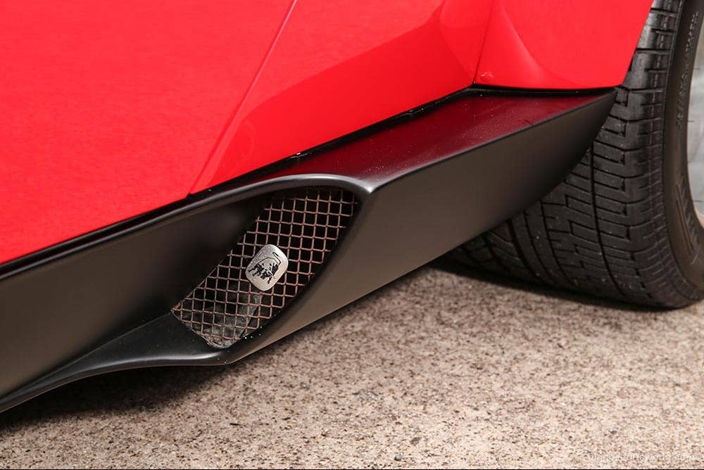 red 1968 lamborghini miura jota svr intake
