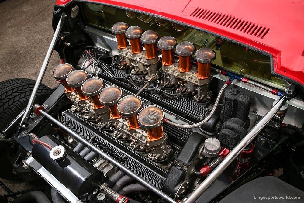 red 1968 lamborghini miura jota svr engine