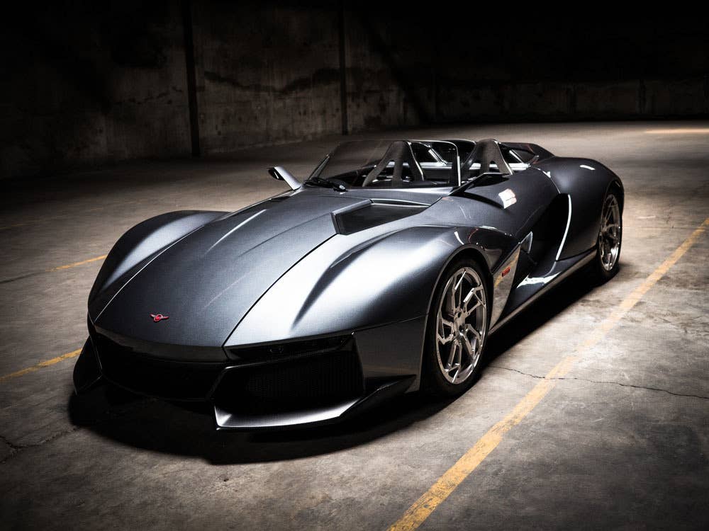 gray rezvani motors beast in shadow