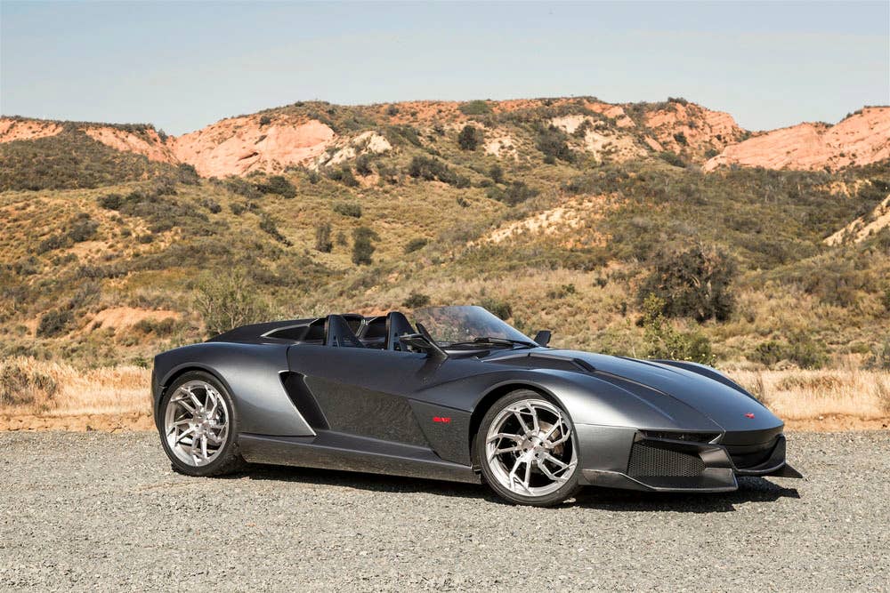 gray rezvani motors beast front three quarters
