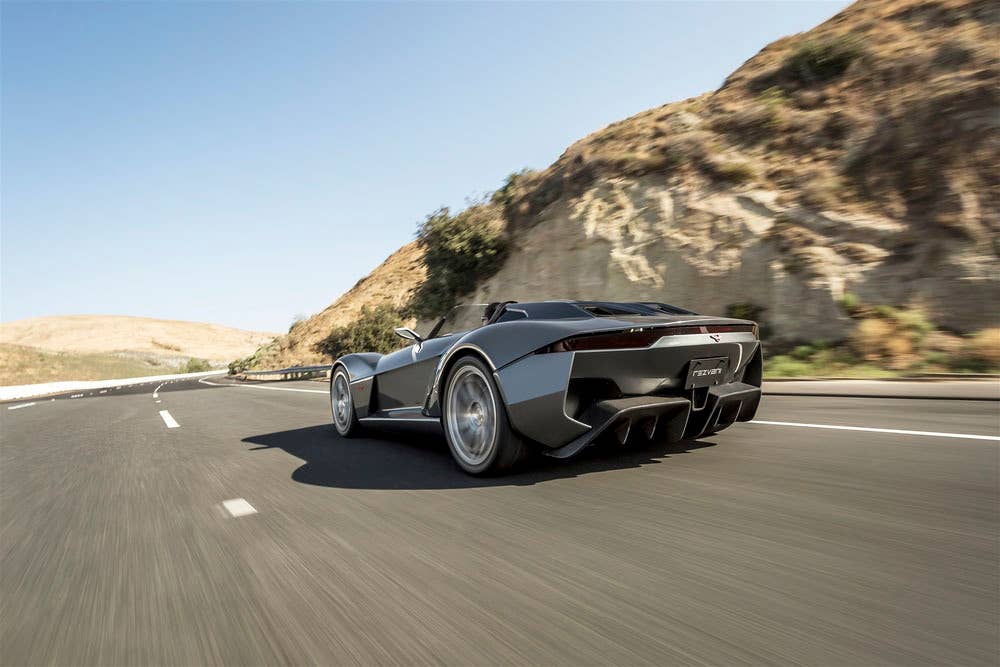 gray rezvani motors beast low angle rear