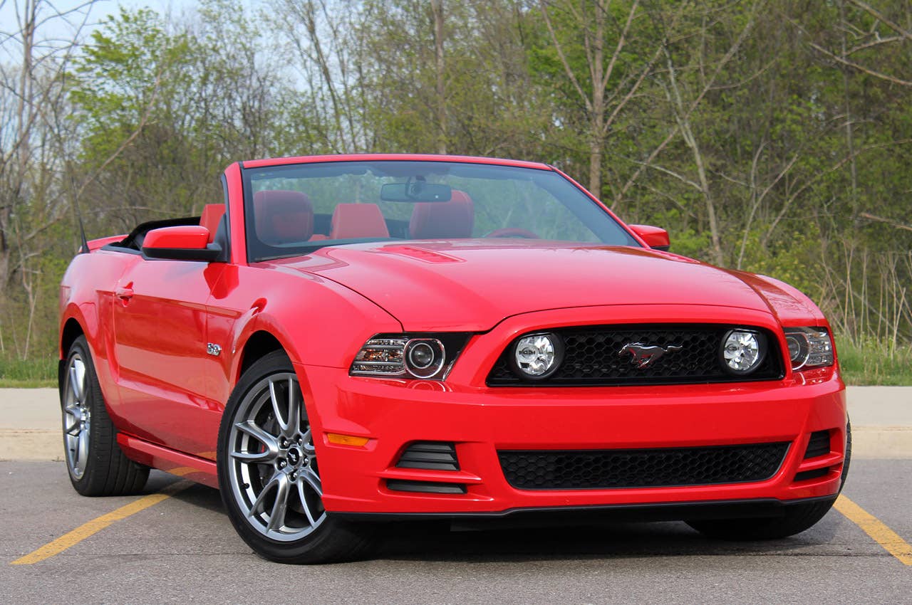 2013 Ford Mustang GT Convertible front 3/4 view