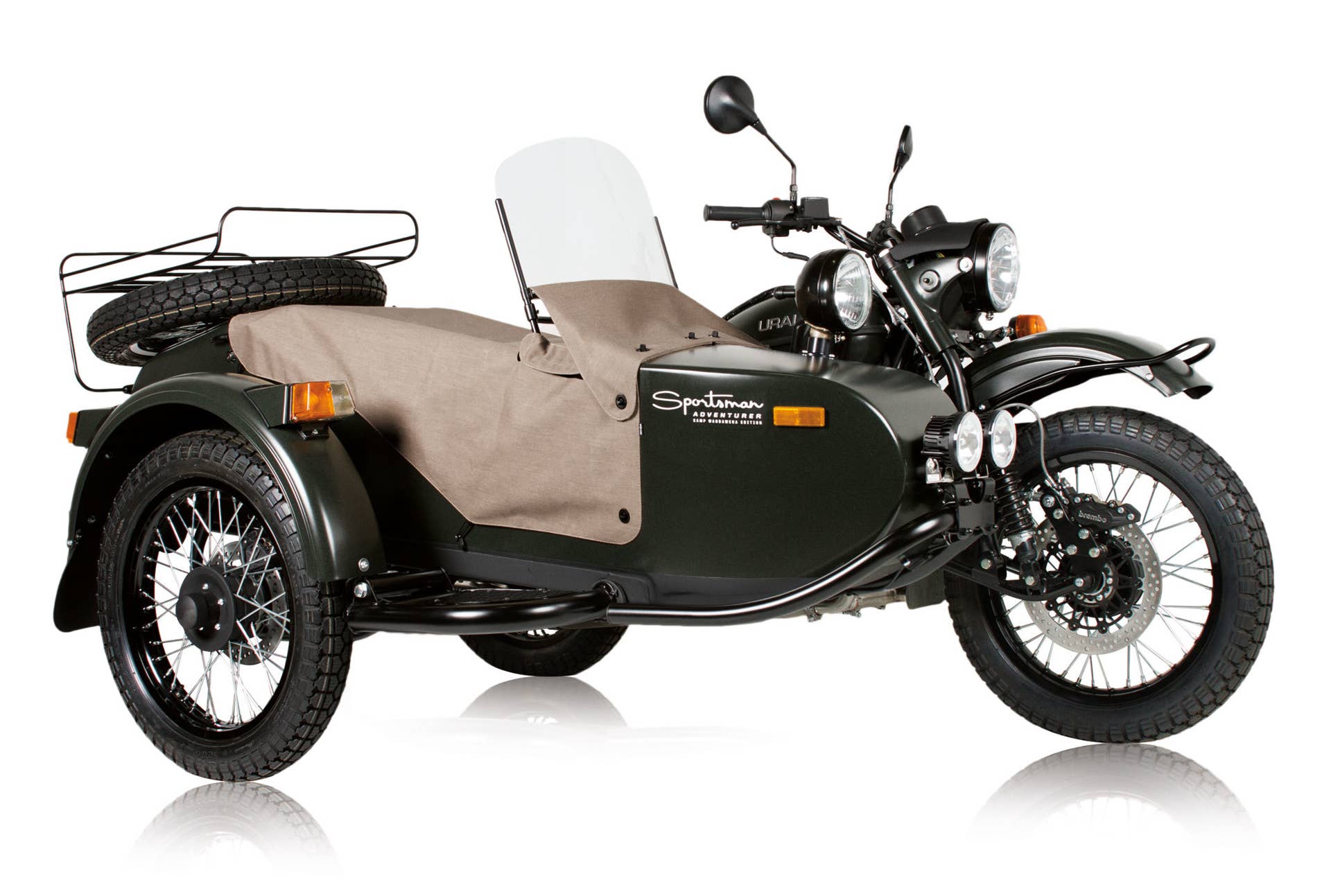 green ural motorcycles sportsman front three quarters