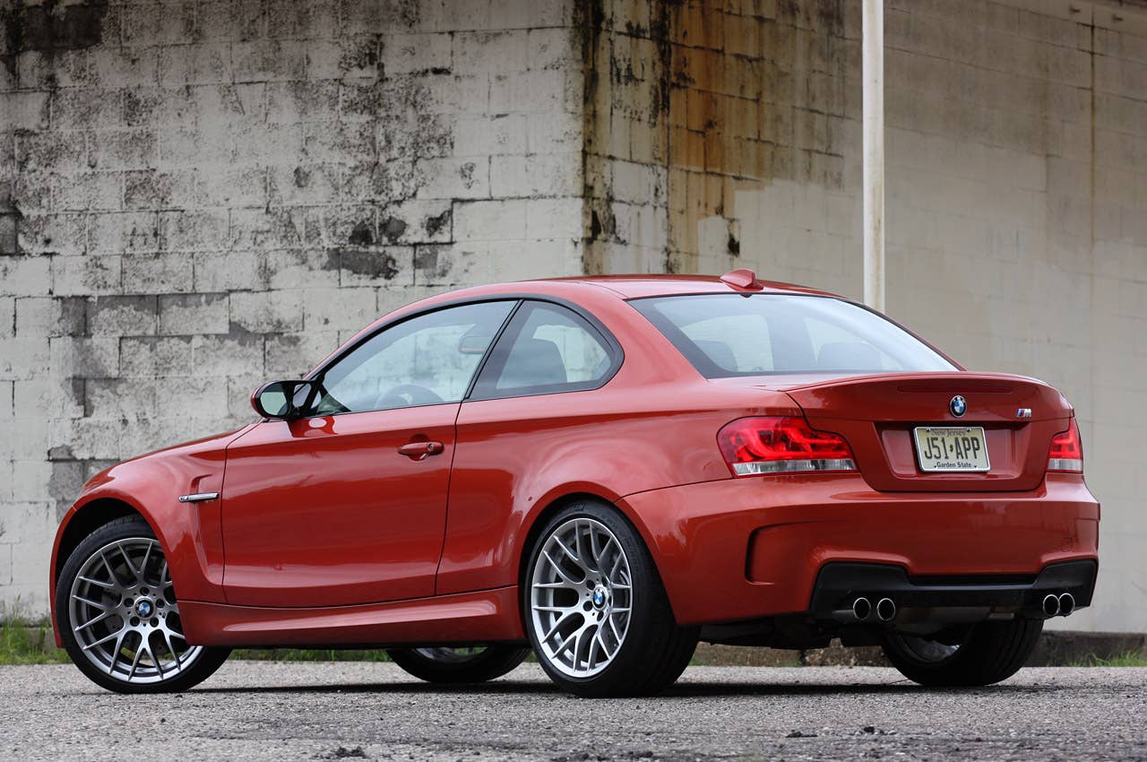 2011 BMW 1 Series M Coupe rear 3/4 view