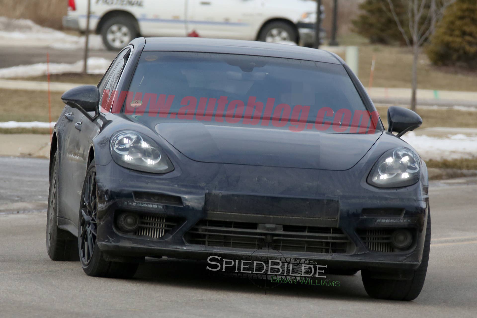 panamera front headlights porsche sedan camo