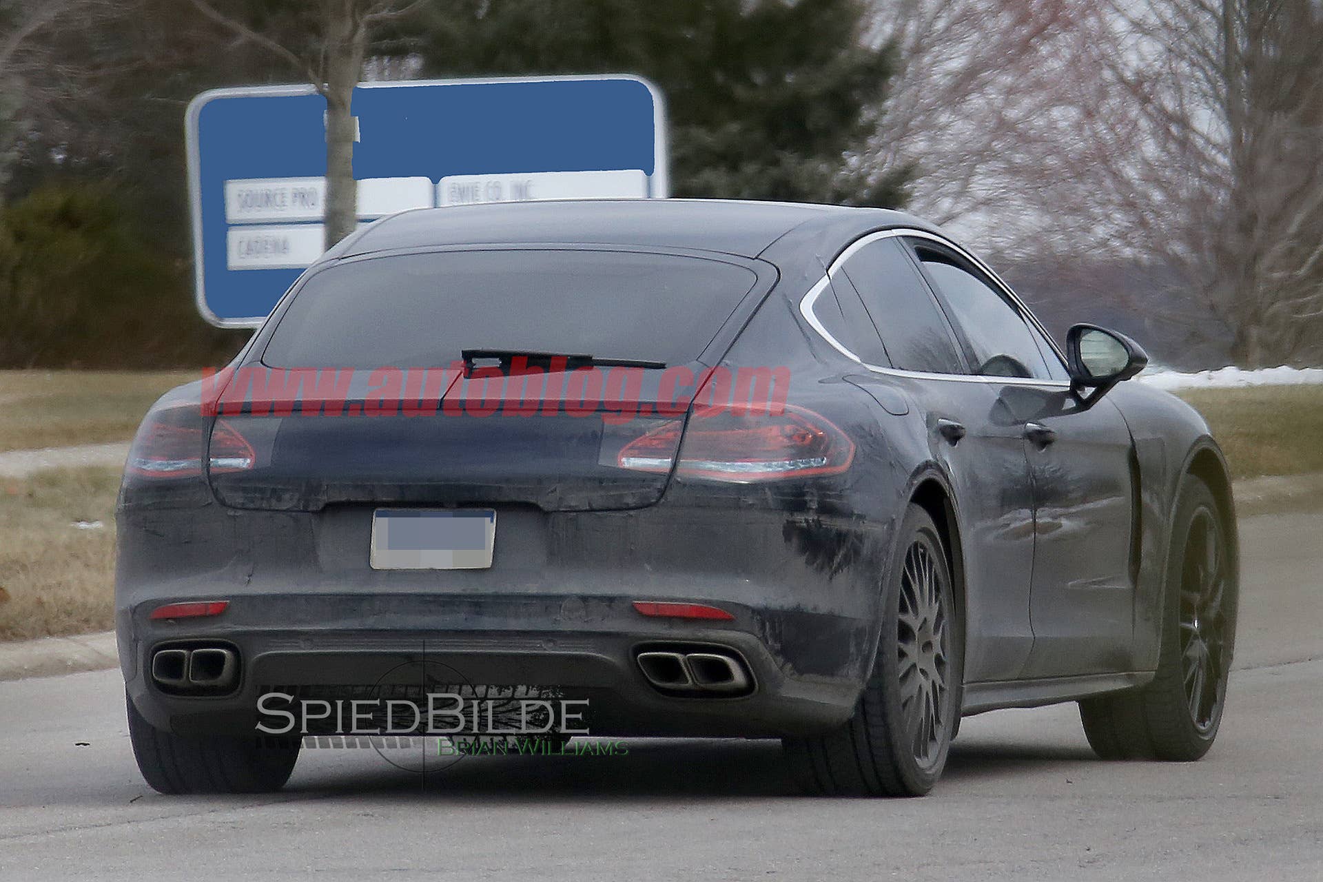 porsche panamera taillights camo exhaust