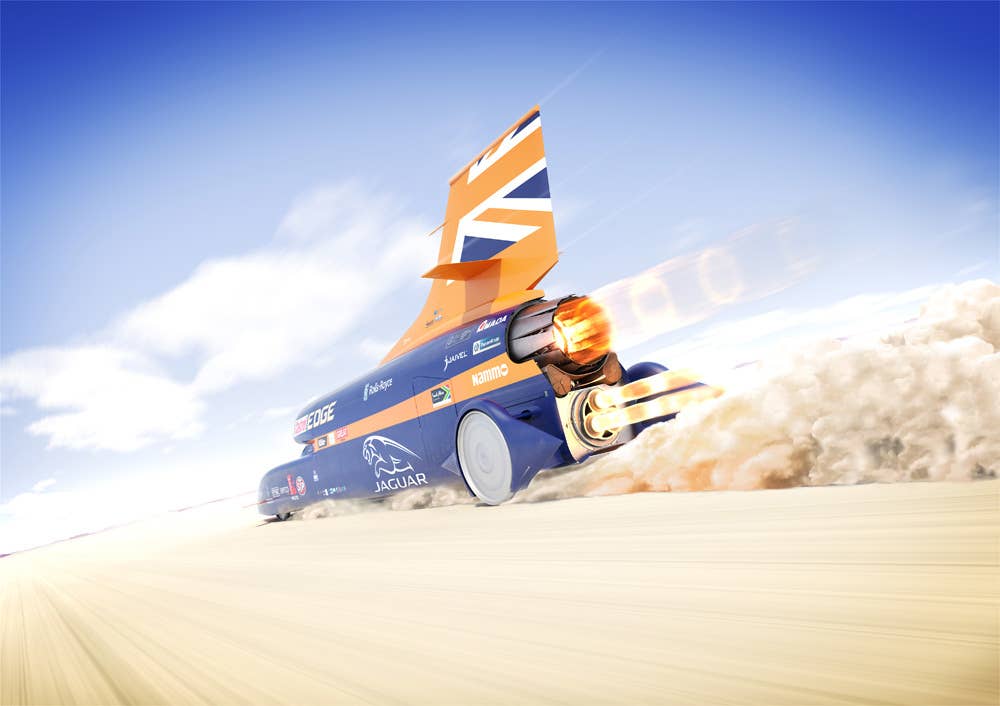Bloodhound SSC rendering moving rear