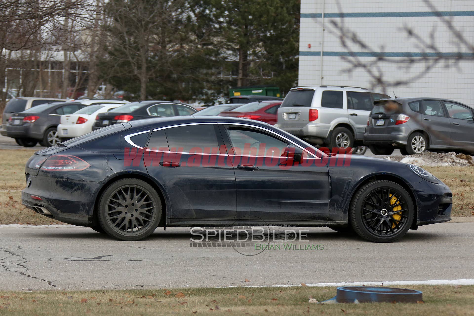 porsche panamera profile side camo spied