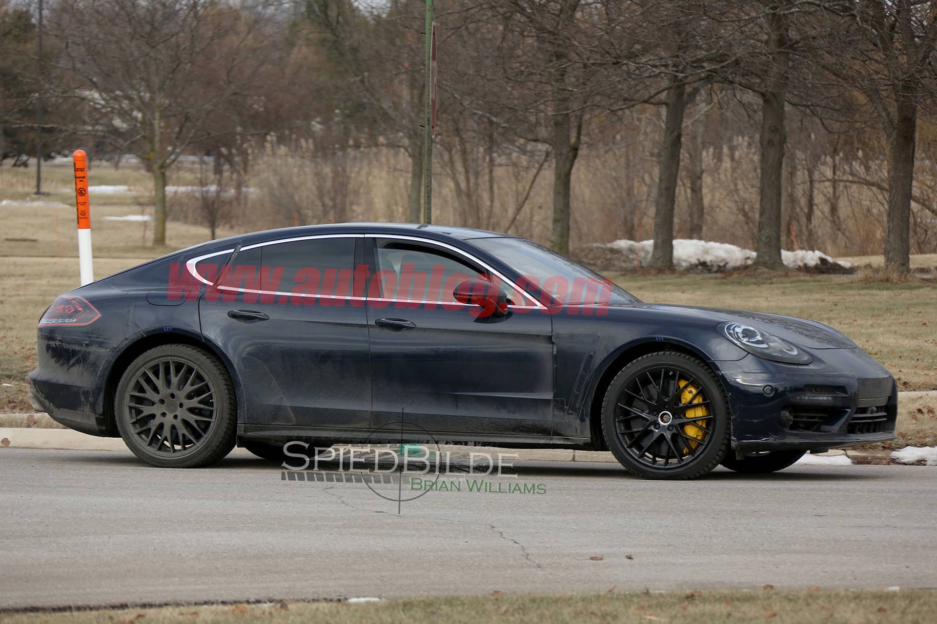 spied porsche panamera sedan profile