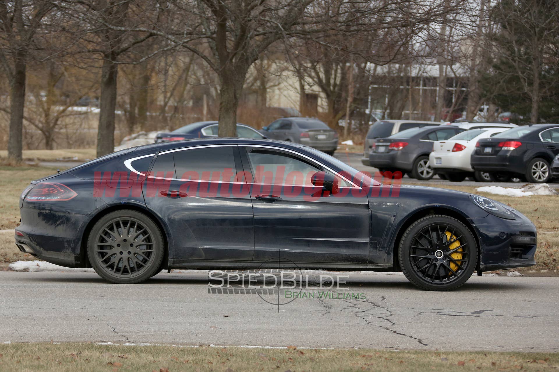 spied porsche panamera profile side camo