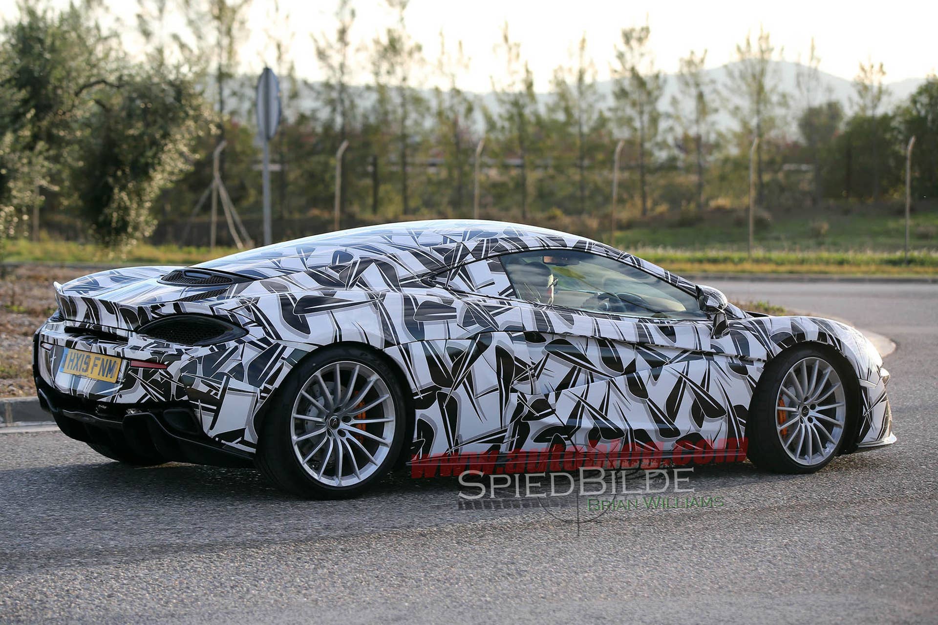 McLaren 570S GT prototype rear 3/4