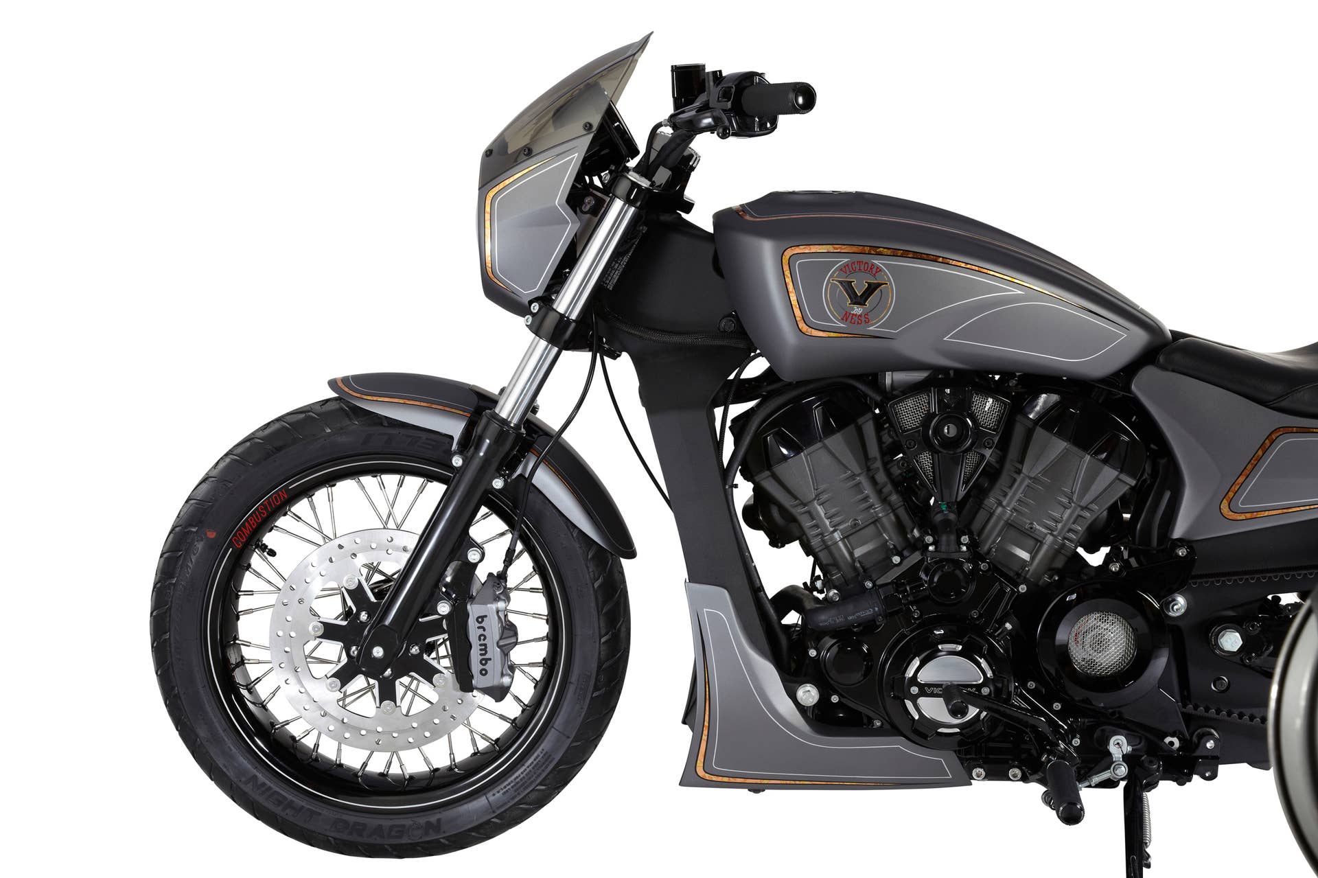 Victory Combustion studio front detail