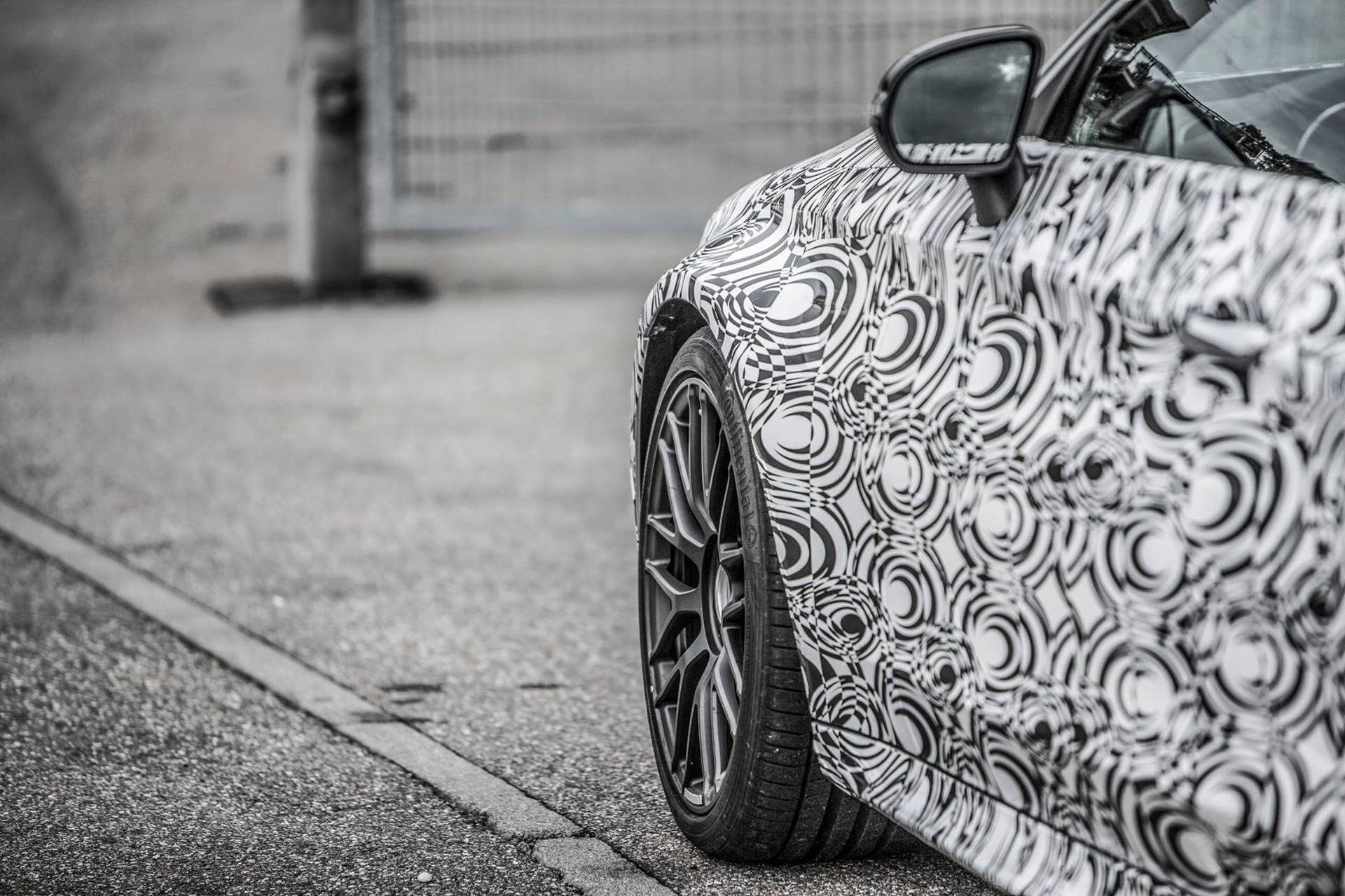 Mercedes-AMG C63 Coupe teaser front fender detail