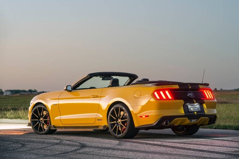 Hennessey Ford Mustang convertible rear 3/4